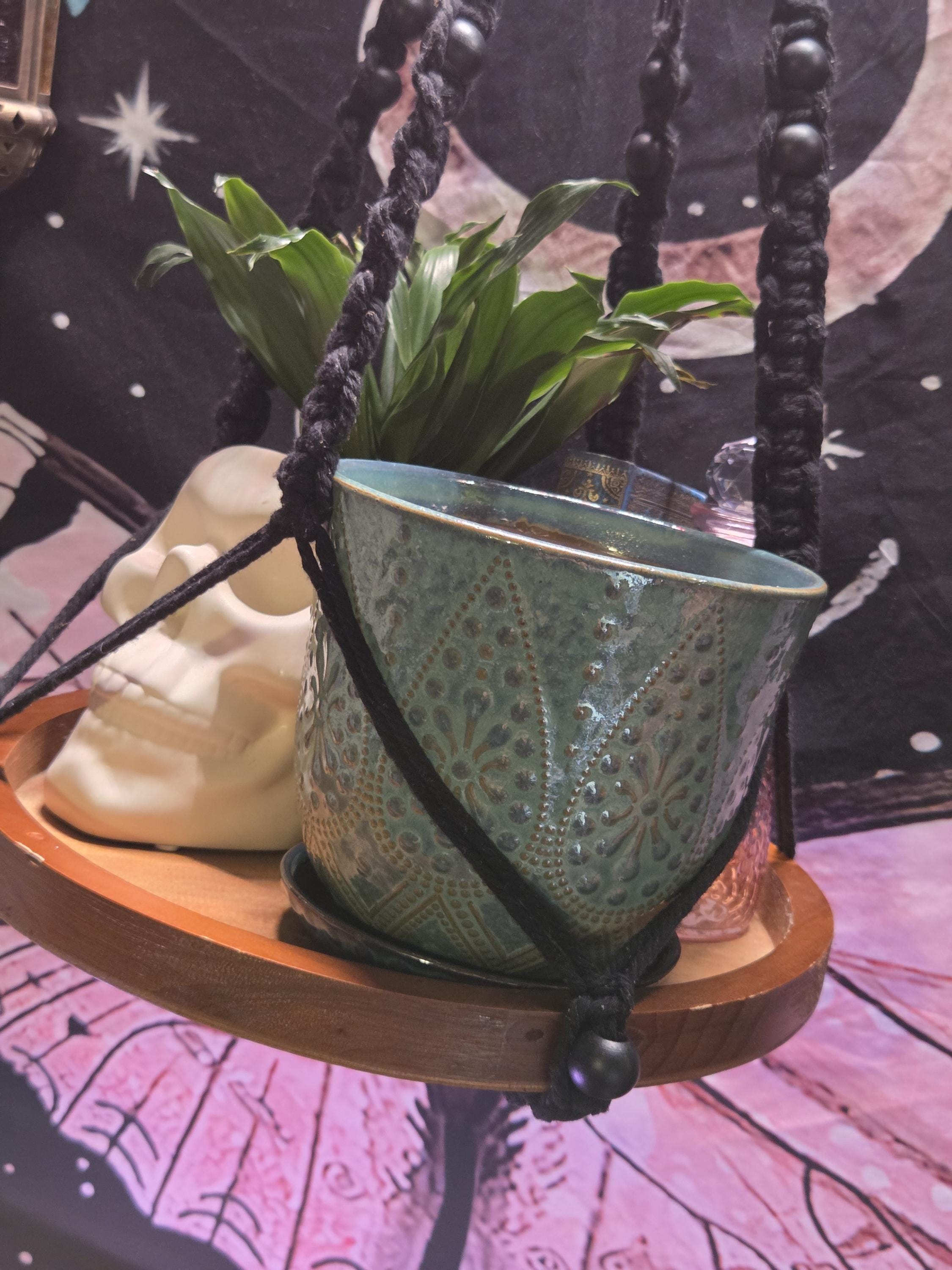 Teal 6 inch Ceramic Plant Pot and Plate