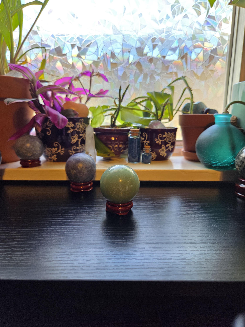 Green Aventurine Crystal Sphere with stand