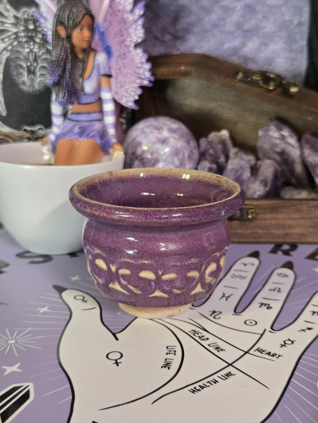 Purple 2 inch Ceramic Plant Pot