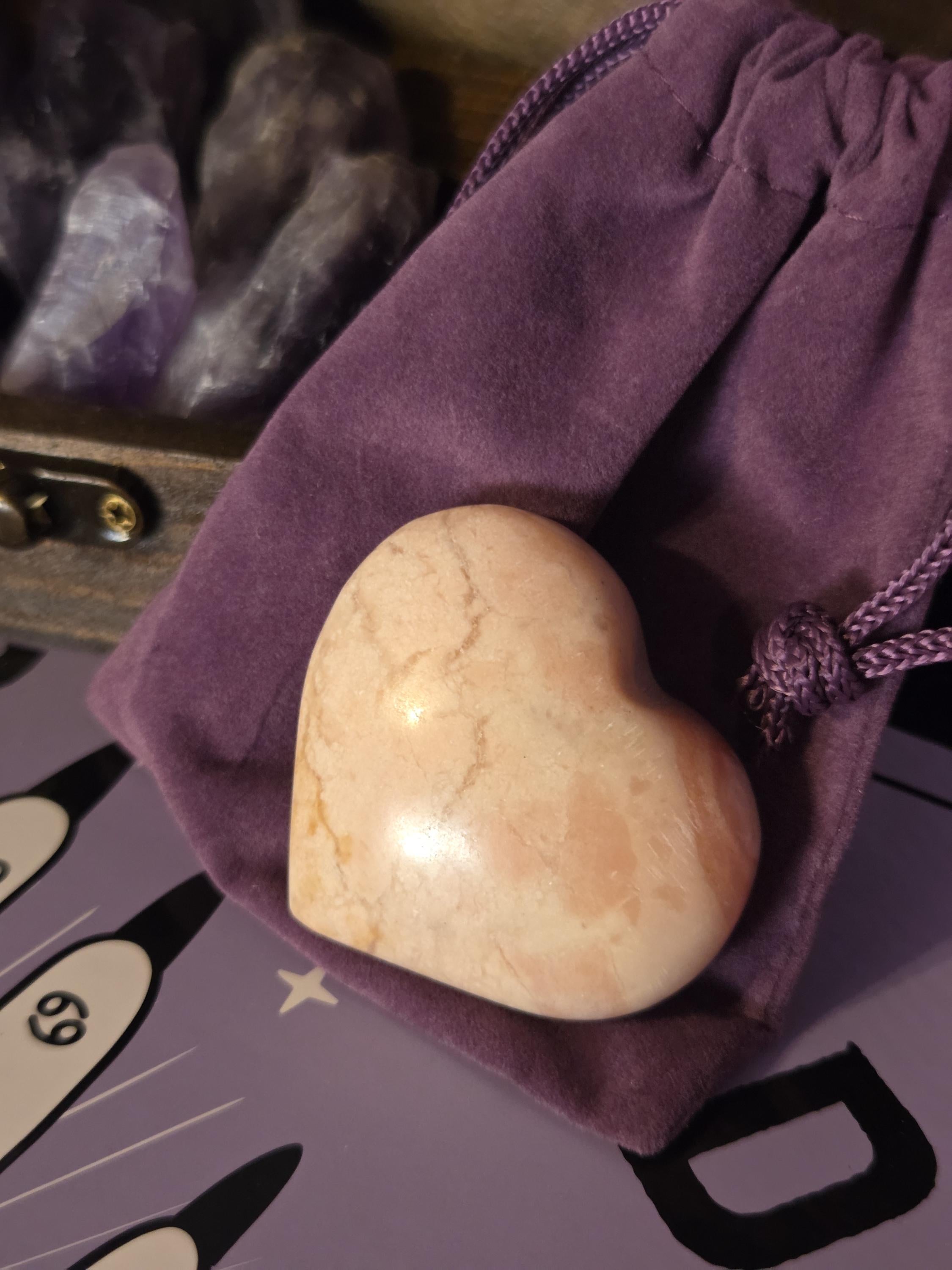 Pink Opal Crystal Heart