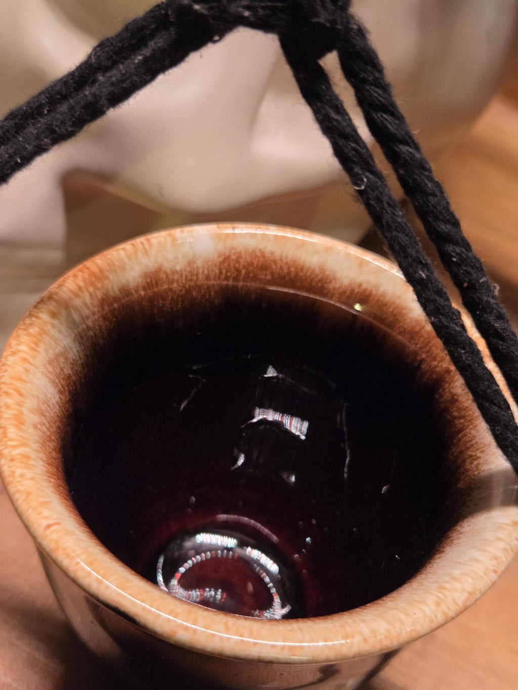 Brown Ceramic 2.5 inch Pot