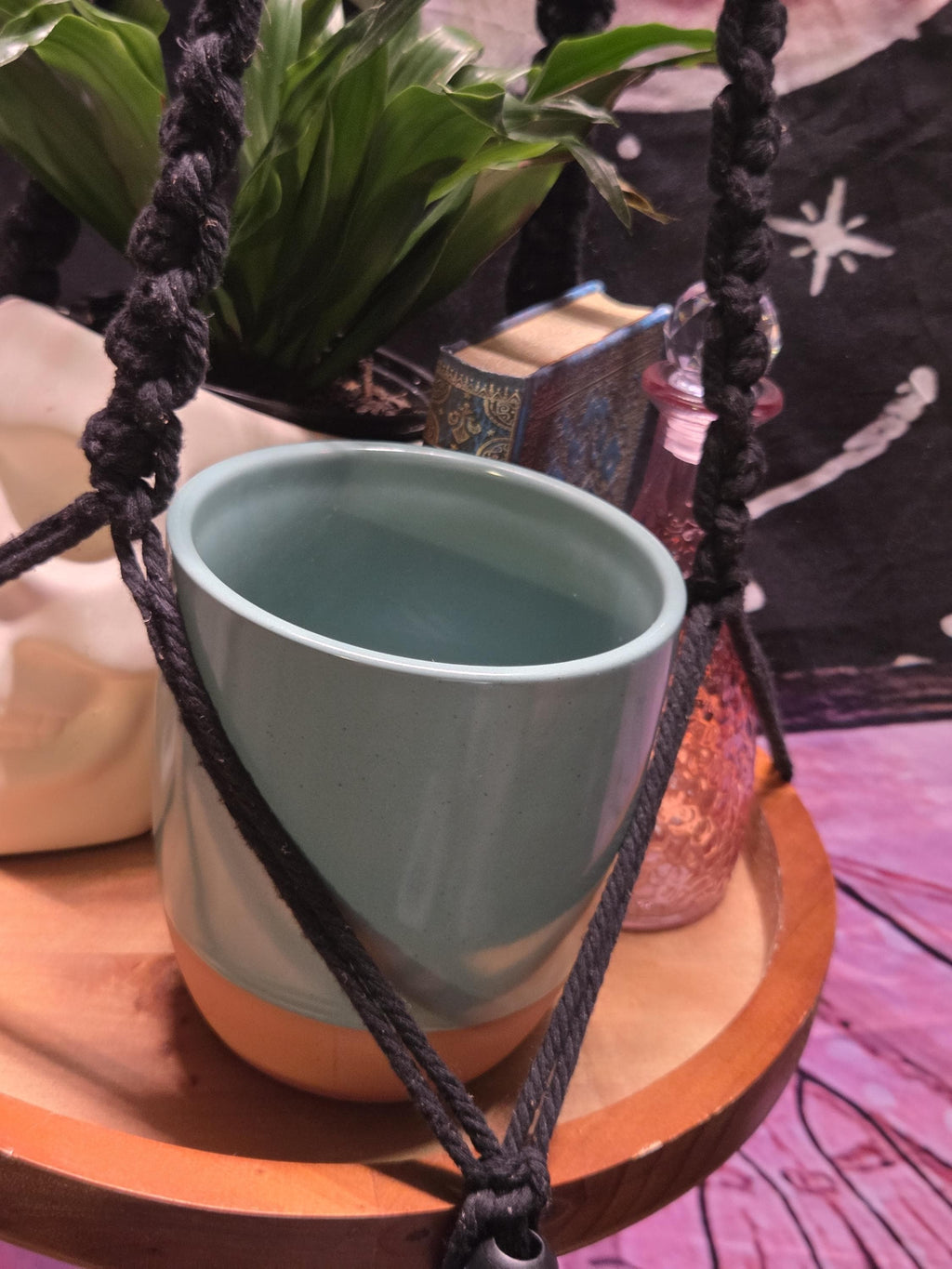 Blue 4 inch Clay Plant Pot
