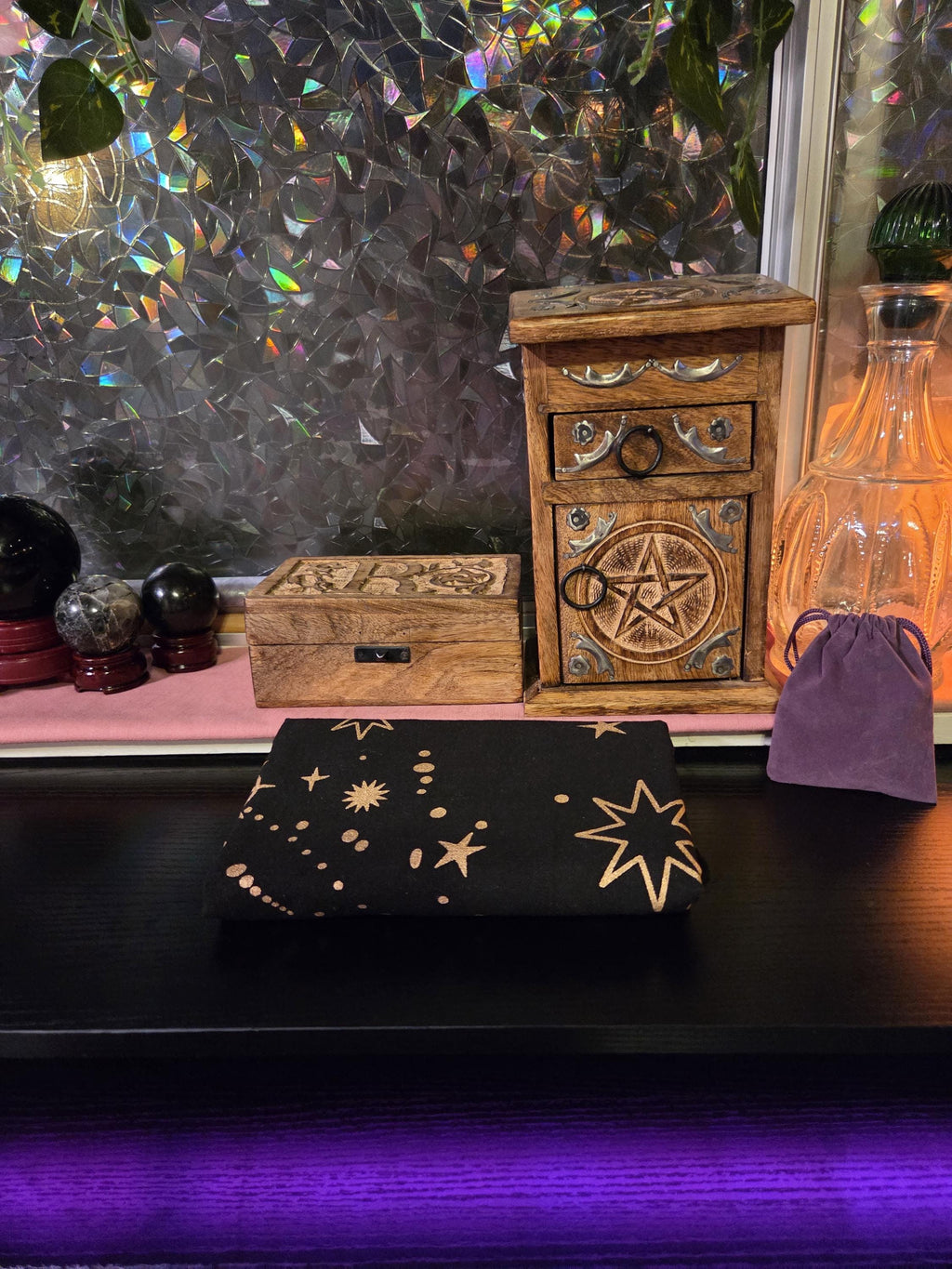 Celestial Sun and Moon Tapestry Altar Cloth
