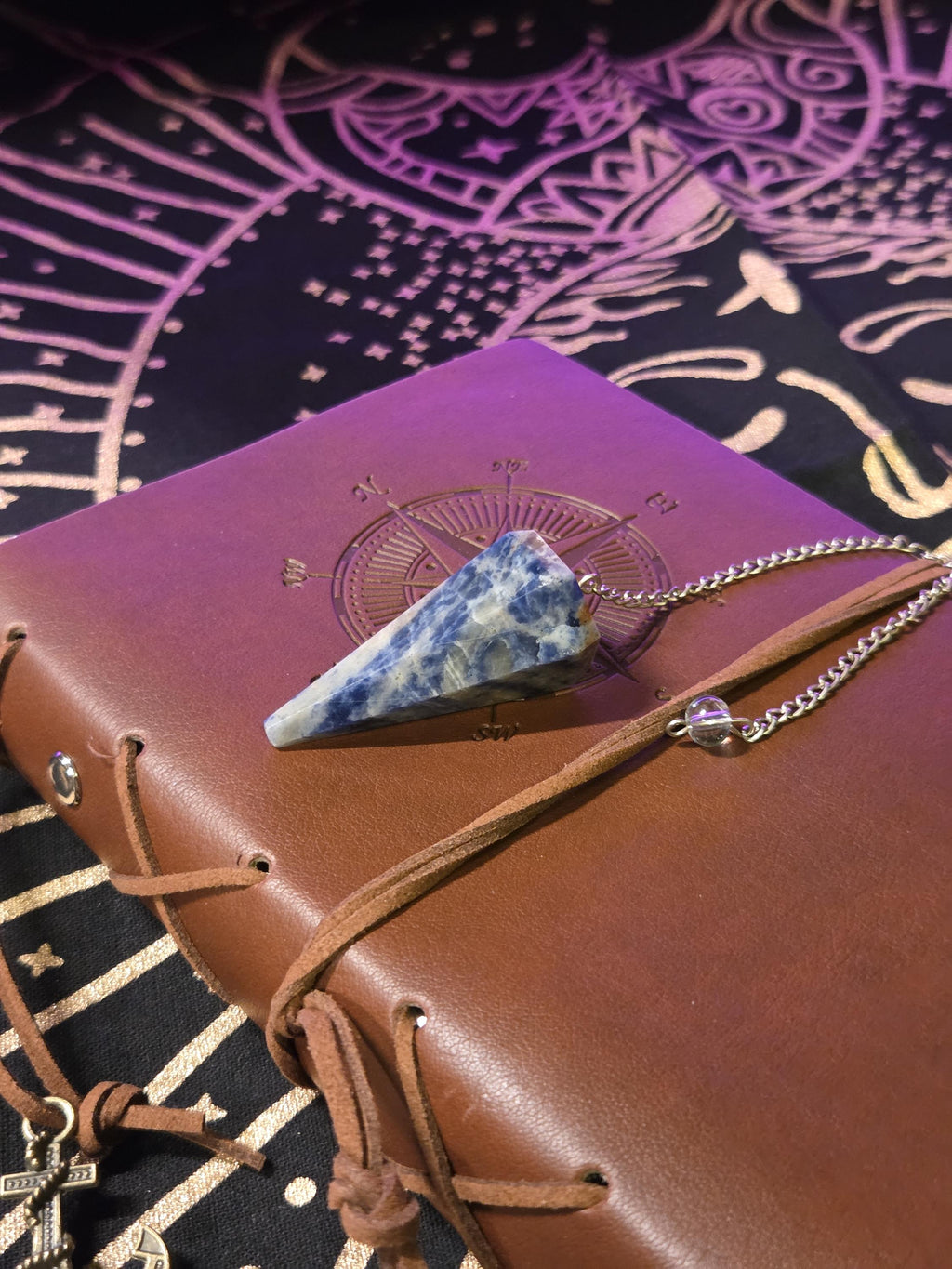 Sodalite Crystal Pendulum