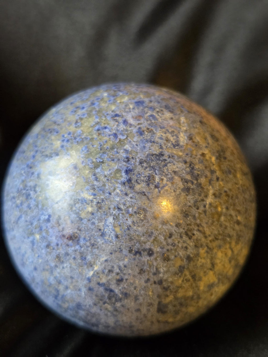 Small Dumortierite Crystal Sphere with stand