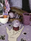 Lepidolite Crystal Sphere with stand