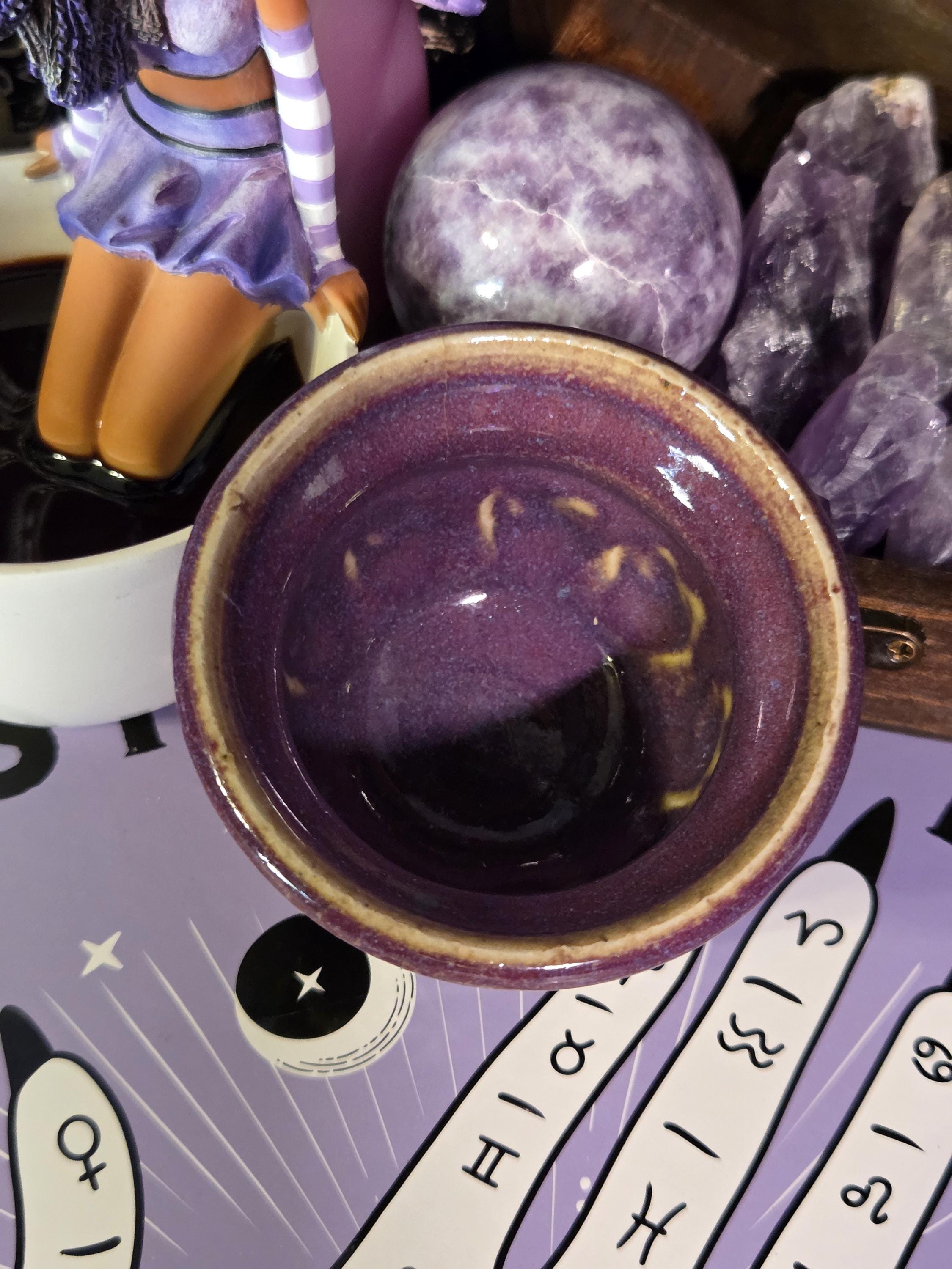 Purple 2 inch Ceramic Plant Pot