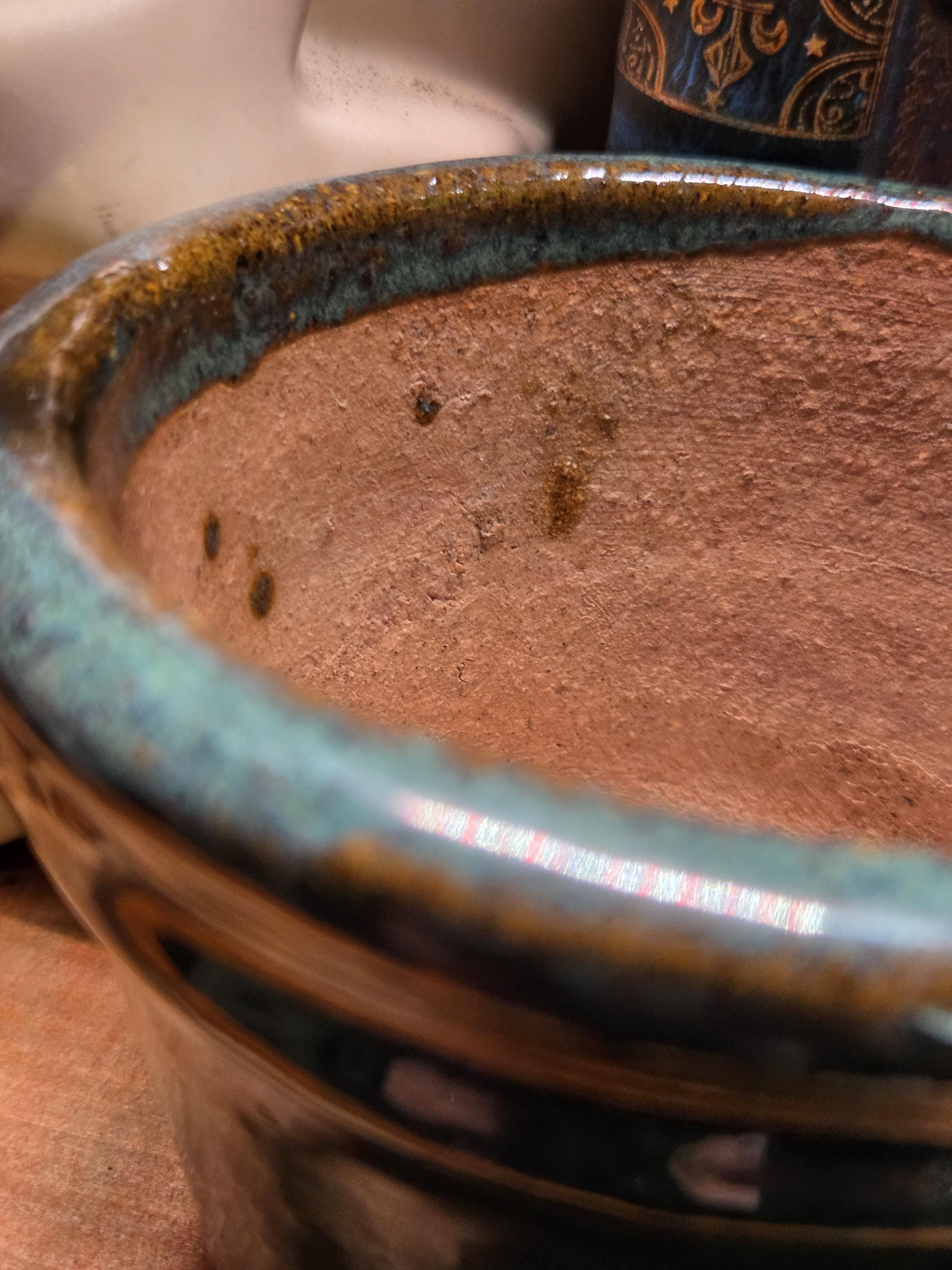 Blue 3 inch Clay Plant Pot