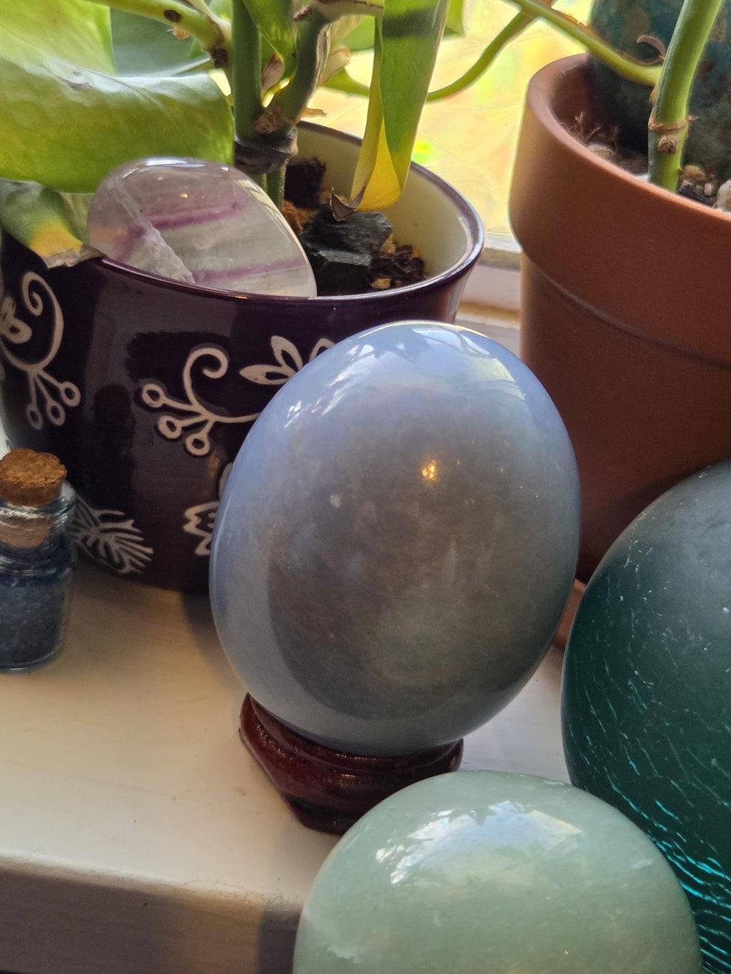 Angelite Celestite Crystal Egg 35-55mm