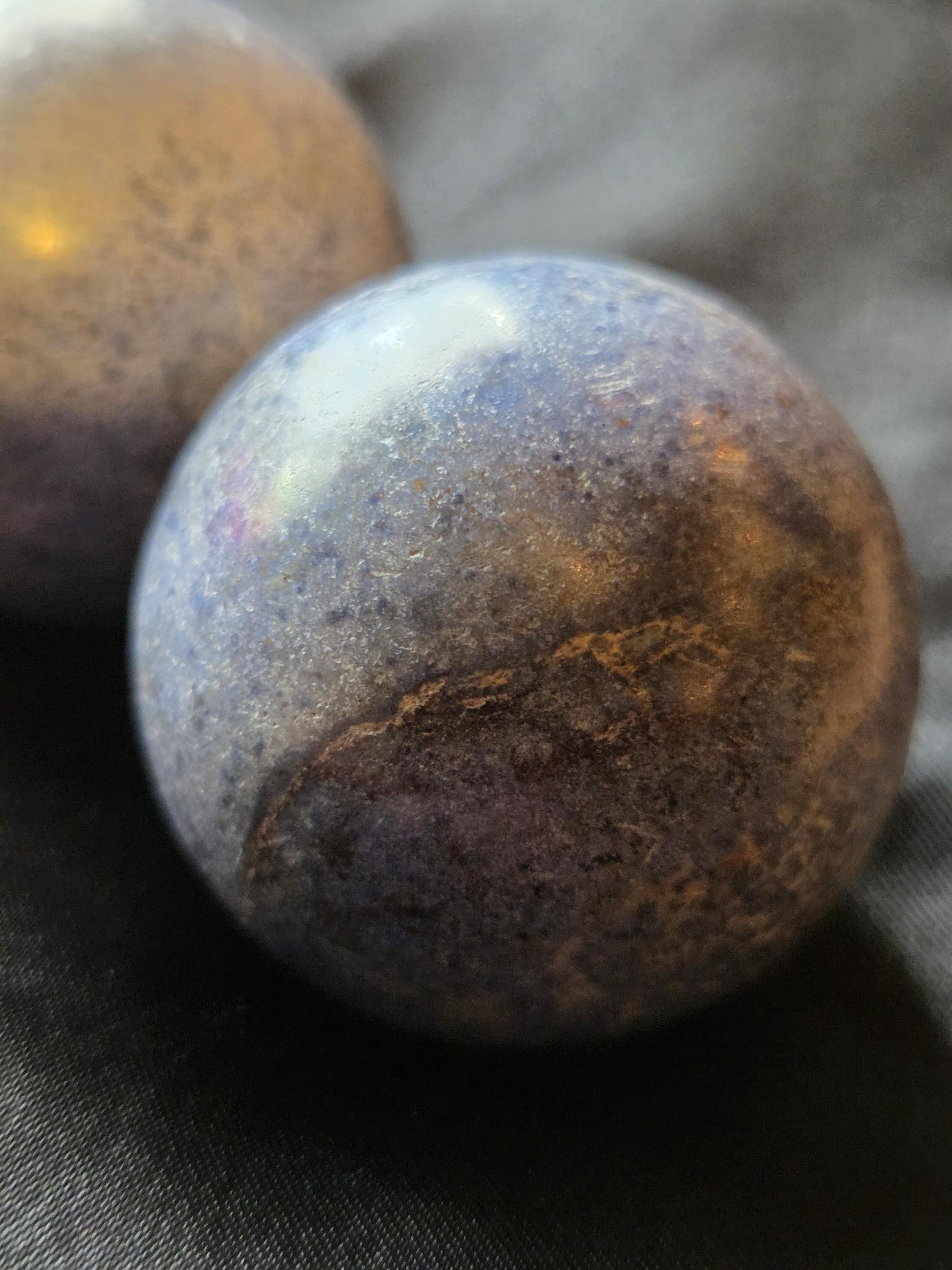 Small Dumortierite Crystal Sphere with stand