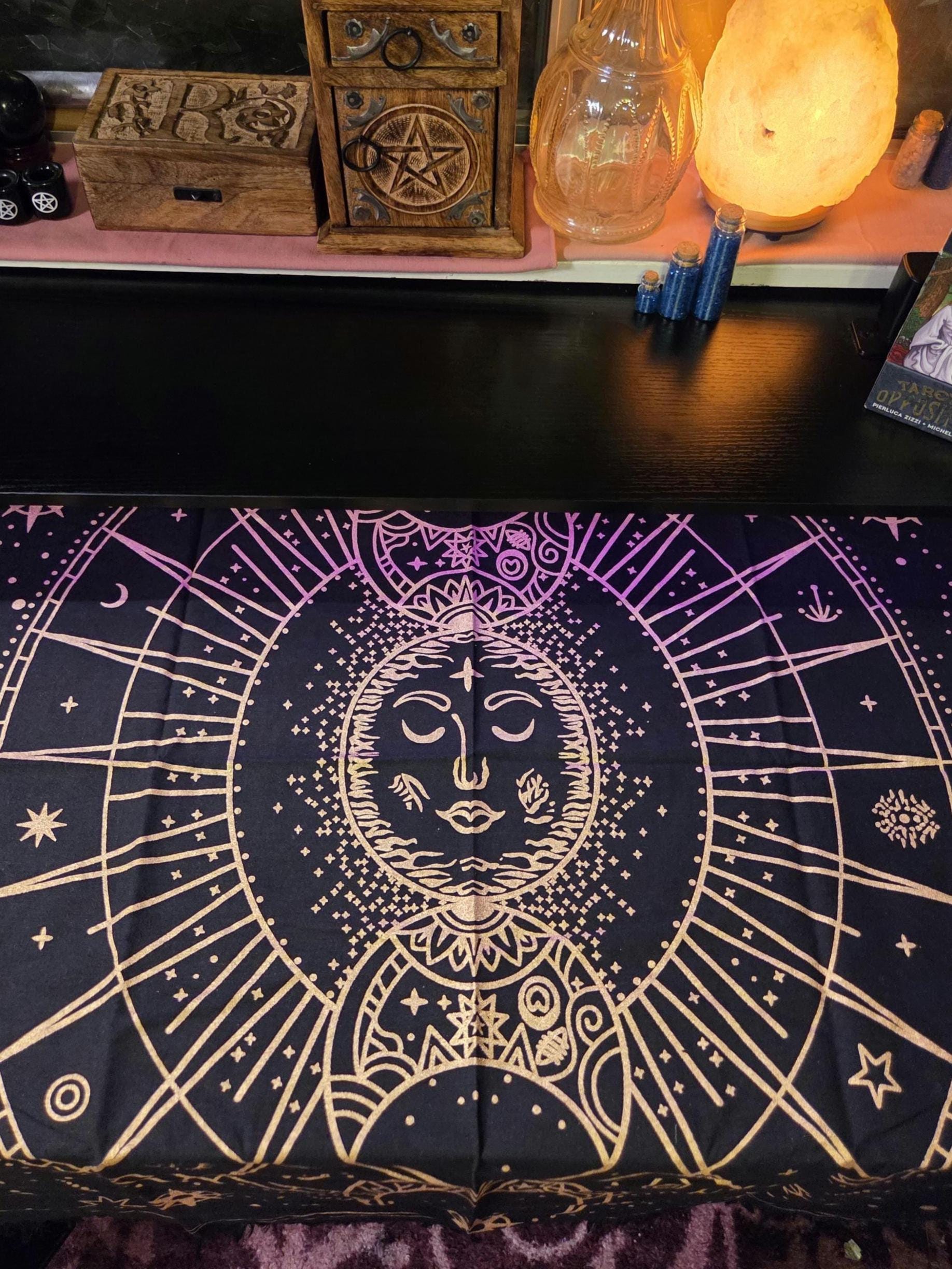 Celestial Sun and Moon Tapestry Altar Cloth
