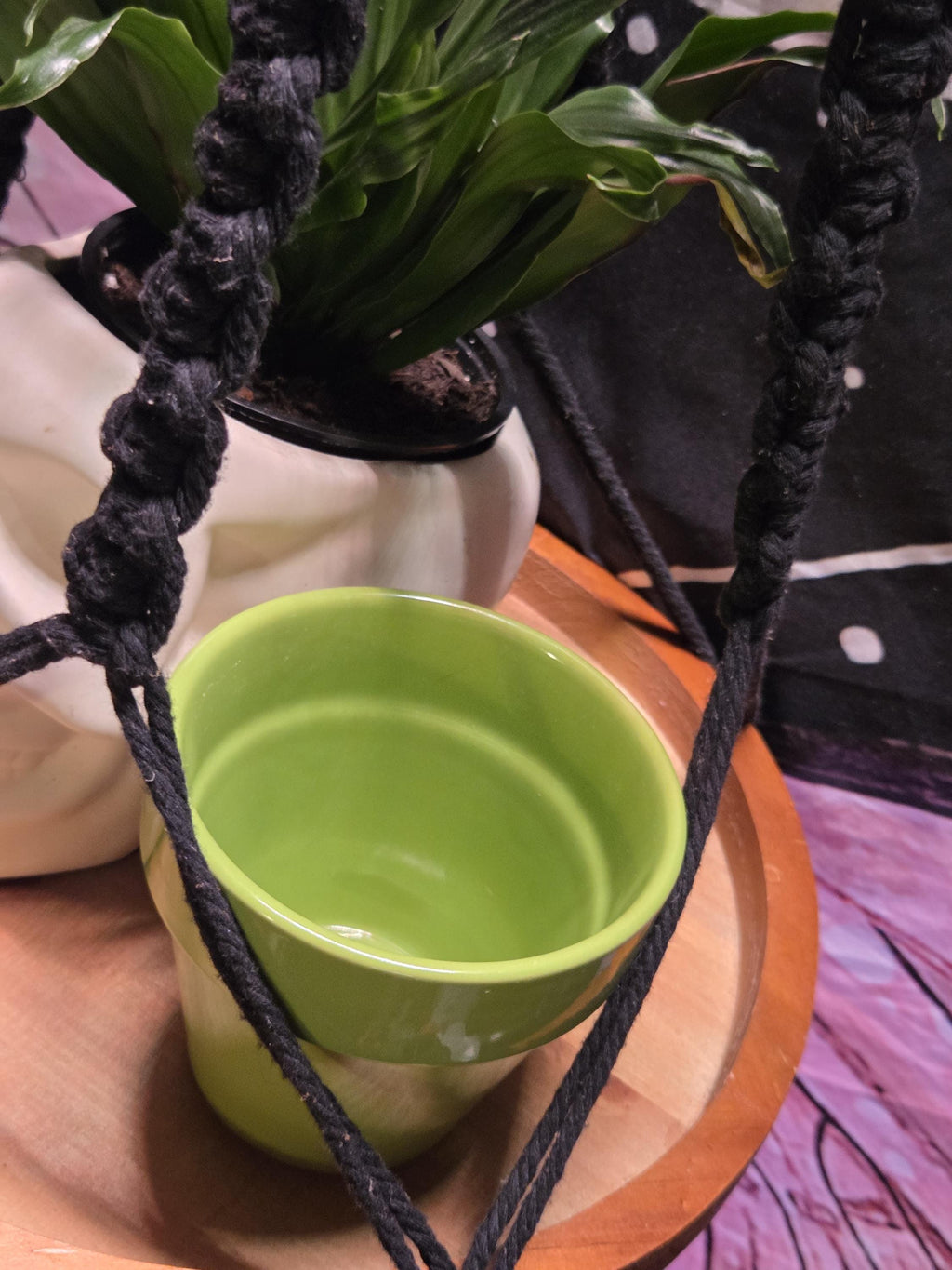 Green Ceramic 4 inch Pot