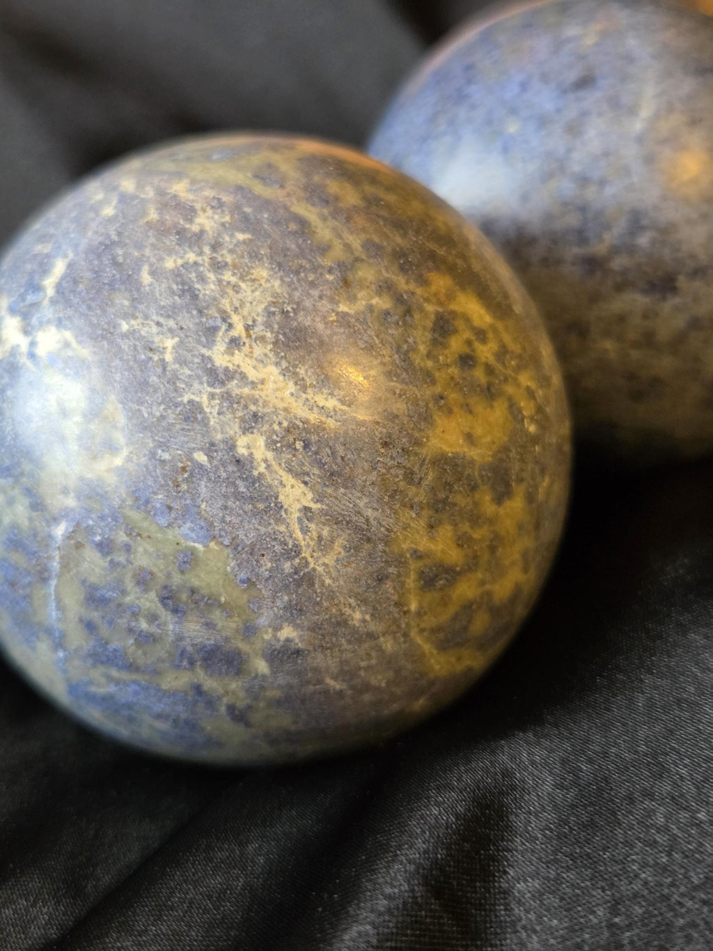 Large Dumortierite Crystal Sphere with stand