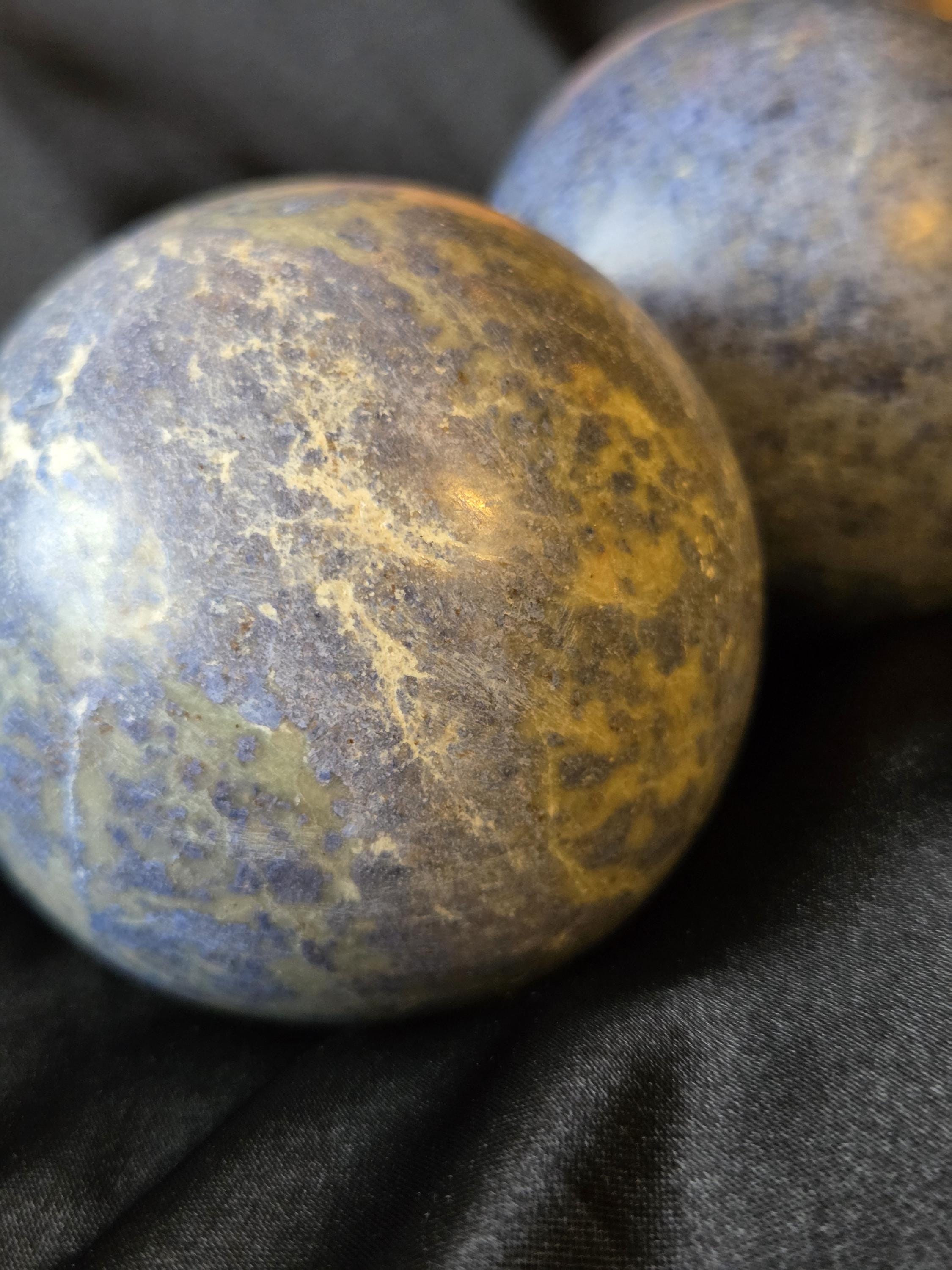 Large Dumortierite Crystal Sphere with stand