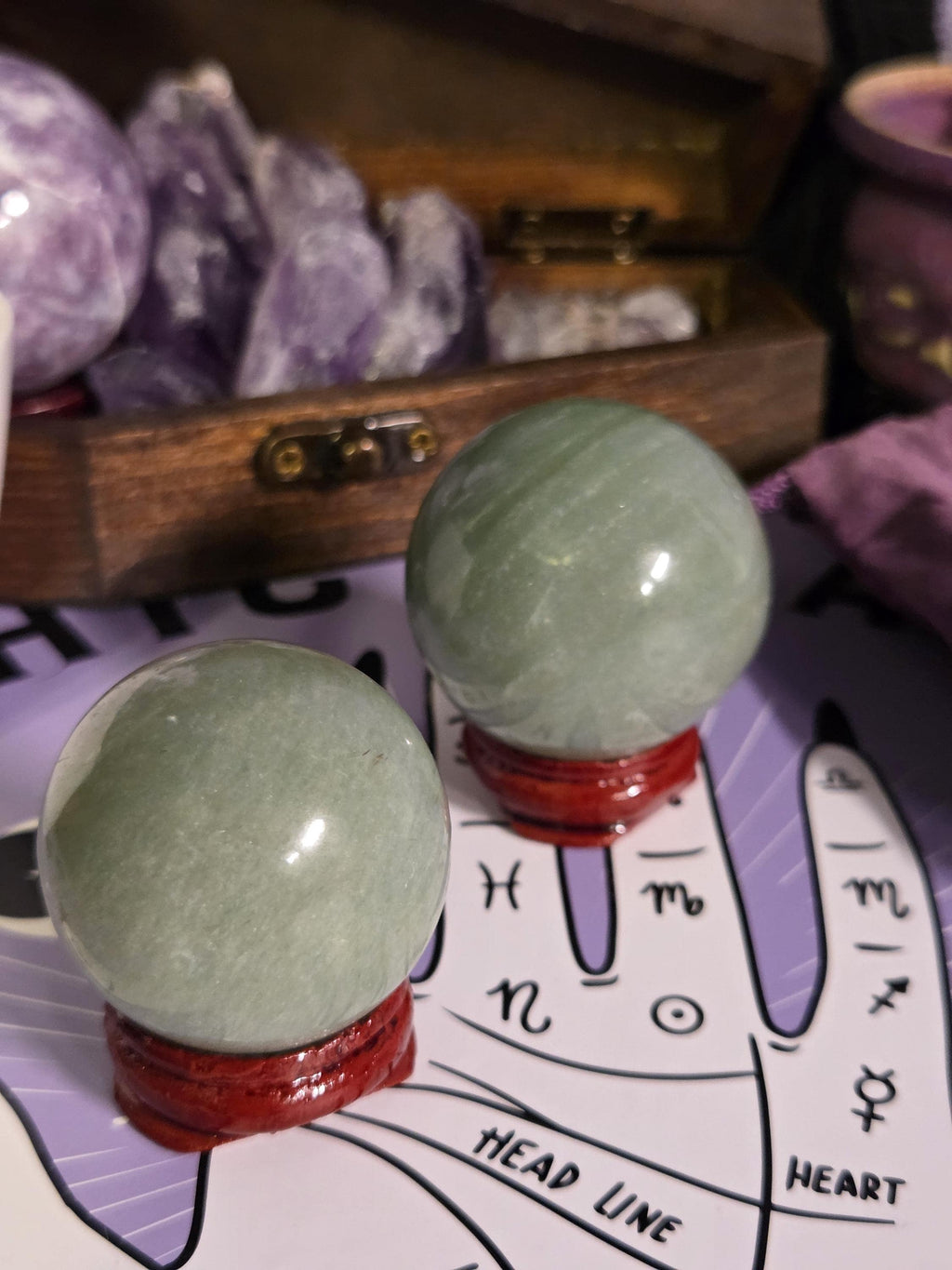 Green Aventurine Crystal Sphere with stand